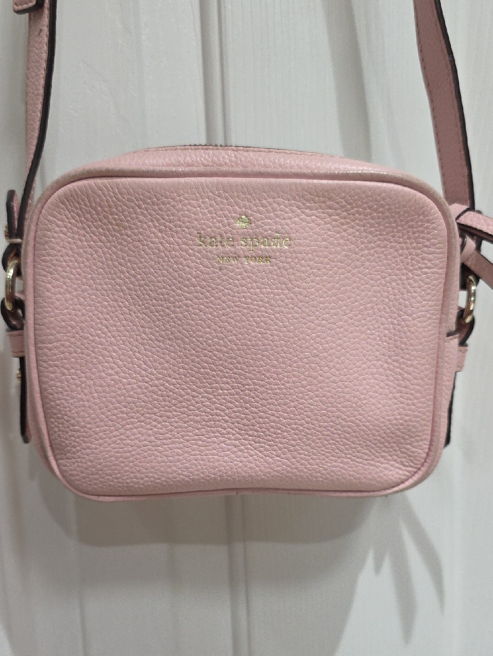 kate spade Pebbled Leather Crossbody - Light Pink